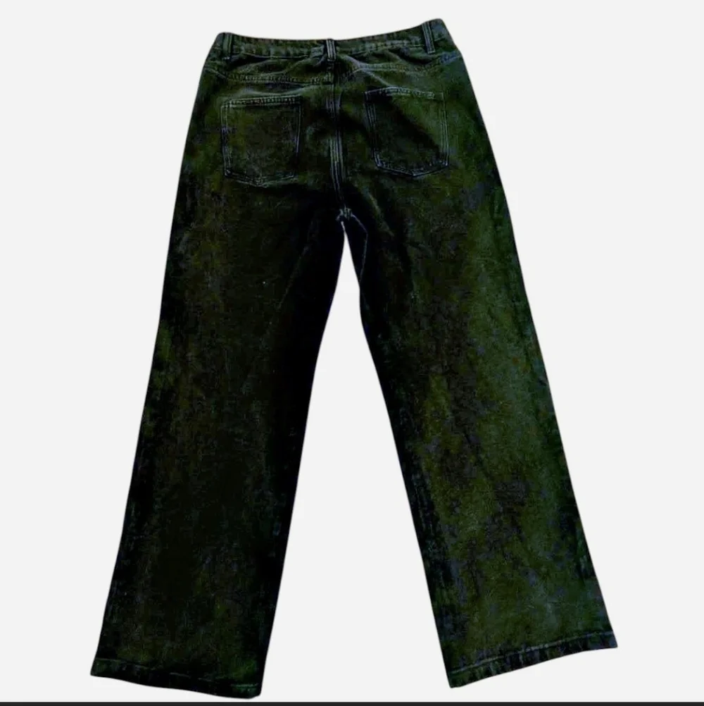 Blue Asphalt Y2K Black Wide Leg Rhinestone Jeans‎ Womens Size XL Vintage Glam